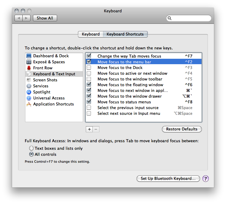 mac shortcut for control enter